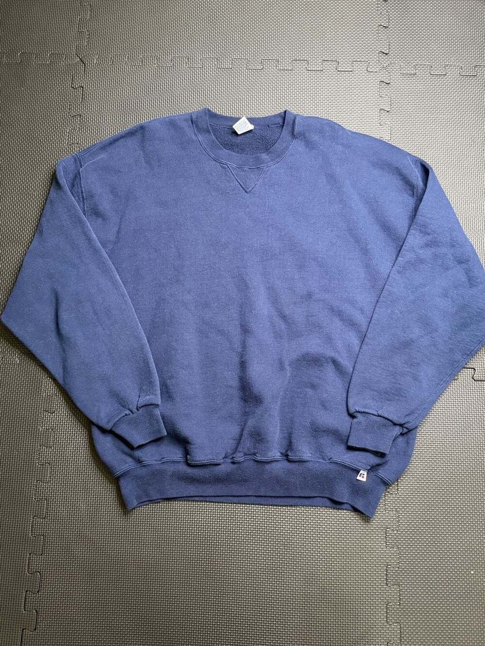Russell Athletic Crewneck Sweatshirt XXL Navy Blue Blank Vintage